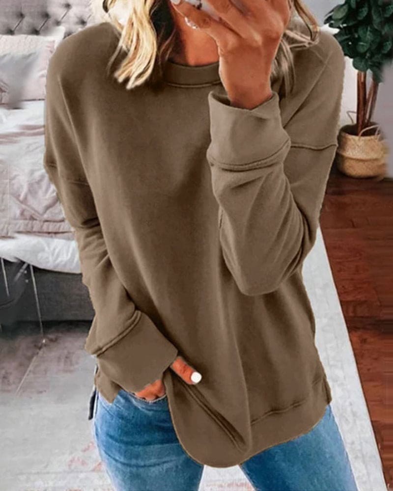 Ositha Sweatshirt | Simpel Comfortabel Effen Sweatshirt