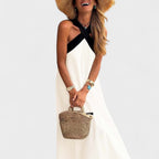 Dames Maxi Jurk Kruishals