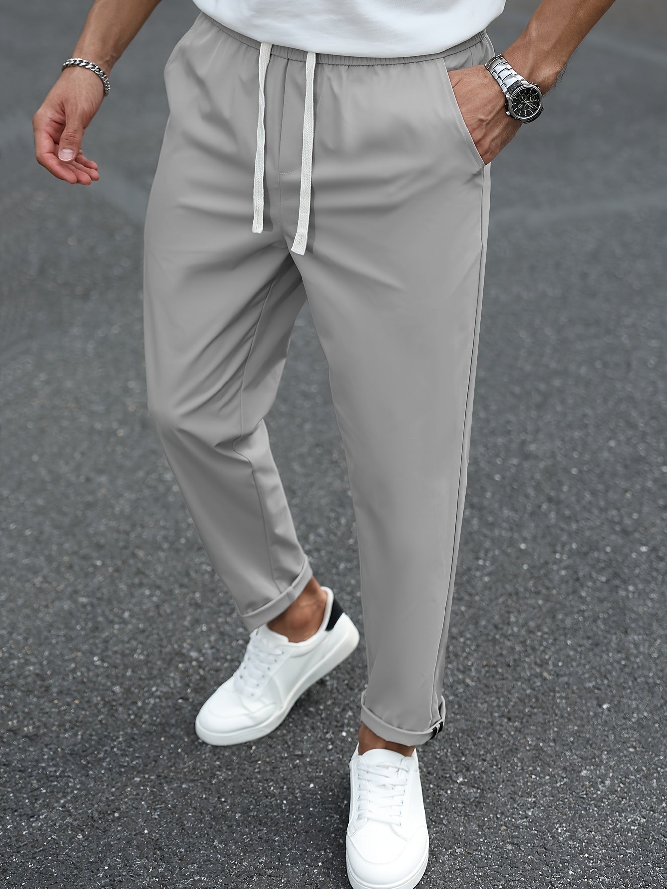 Heren Tapered Comfort Broek met Trekkoord Montarello