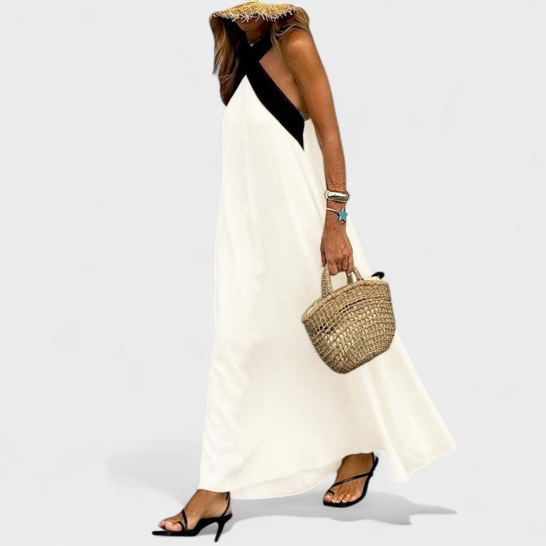Dames Maxi Jurk Kruishals