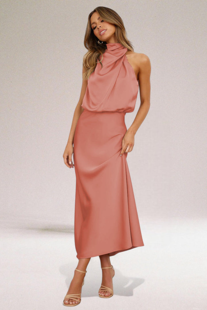 Dames Halter Jurk Maxi