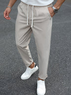 Heren Tapered Comfort Broek met Trekkoord Montarello