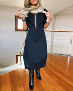 Dames Midi Jurk Elegante Pasvorm