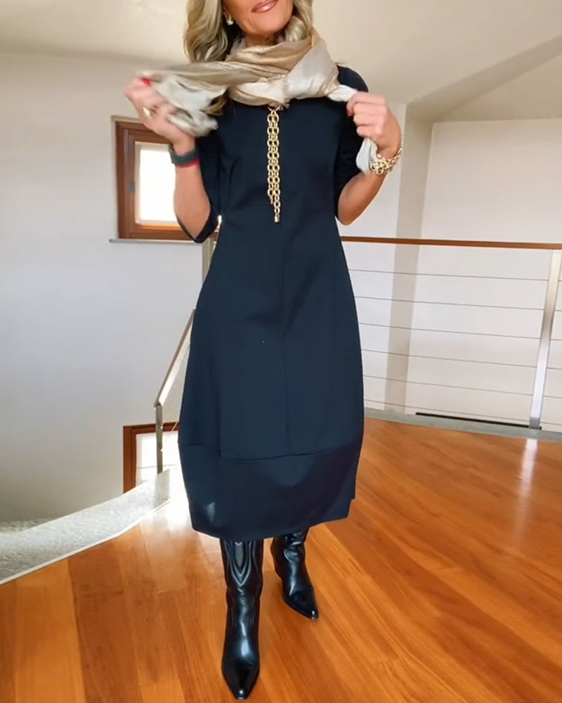 Dames Midi Jurk Elegante Pasvorm