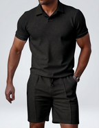 Heren Polo en Shorts Set Ademend
