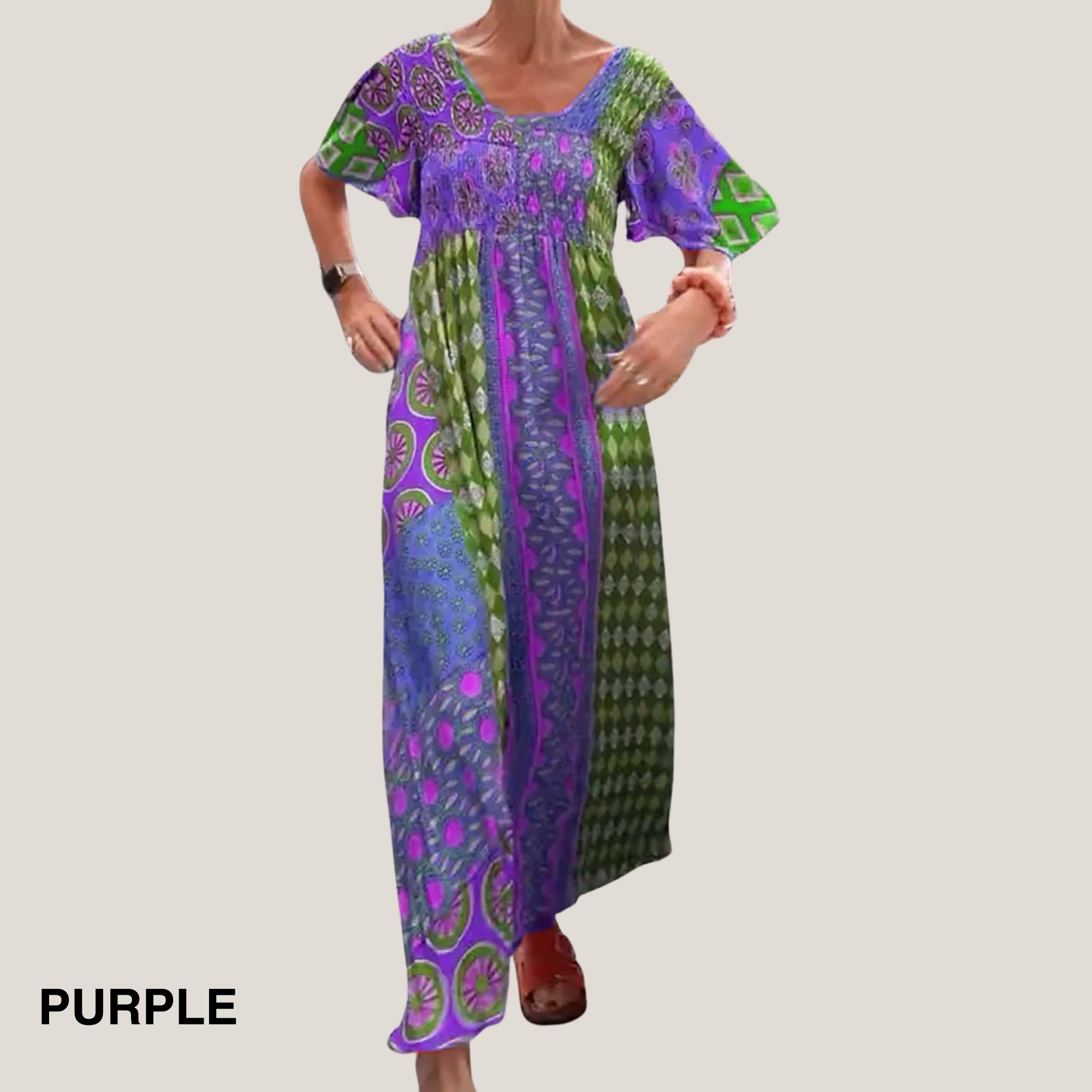 Women's Midi Dress Paisley Pattern
