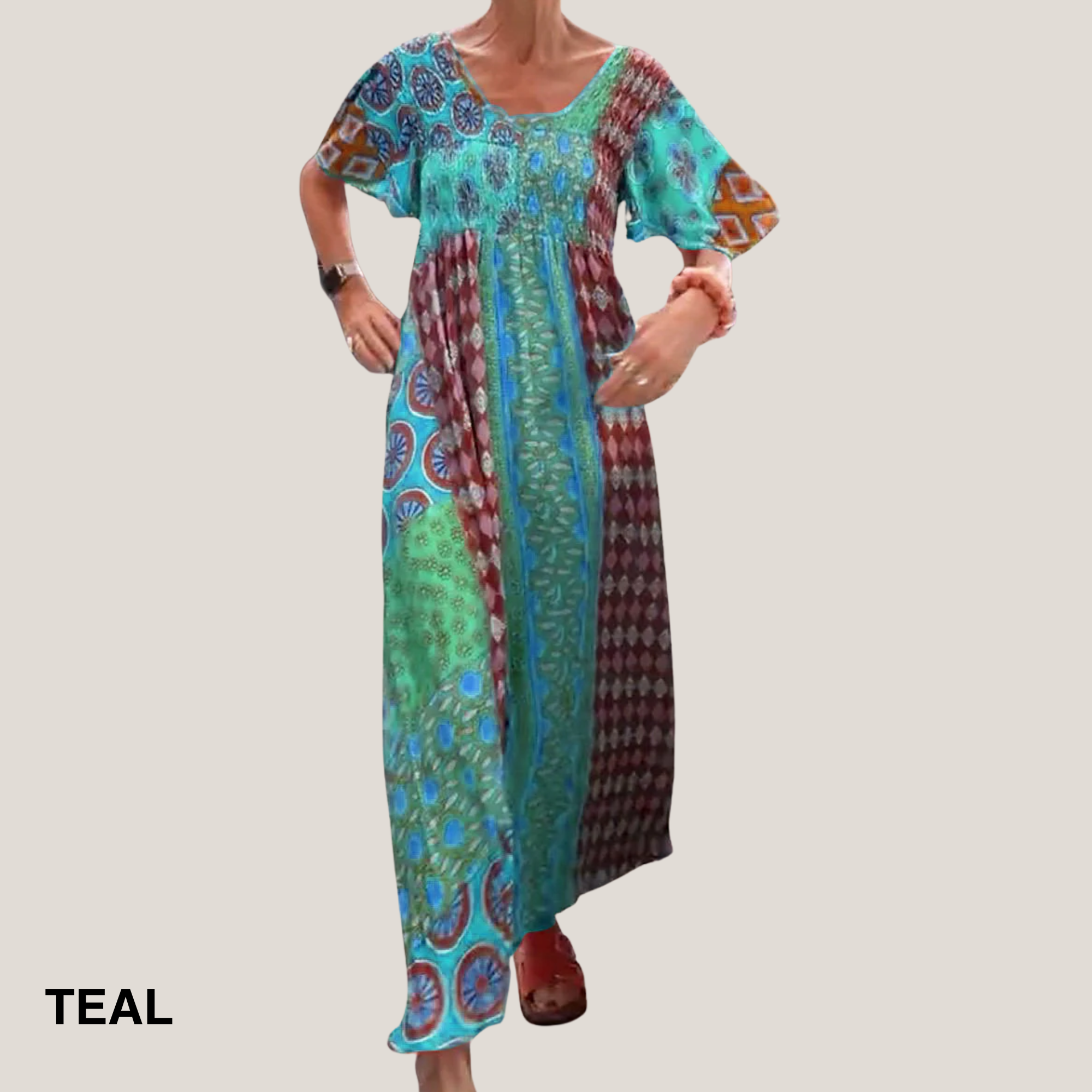 Women's Midi Dress Paisley Pattern