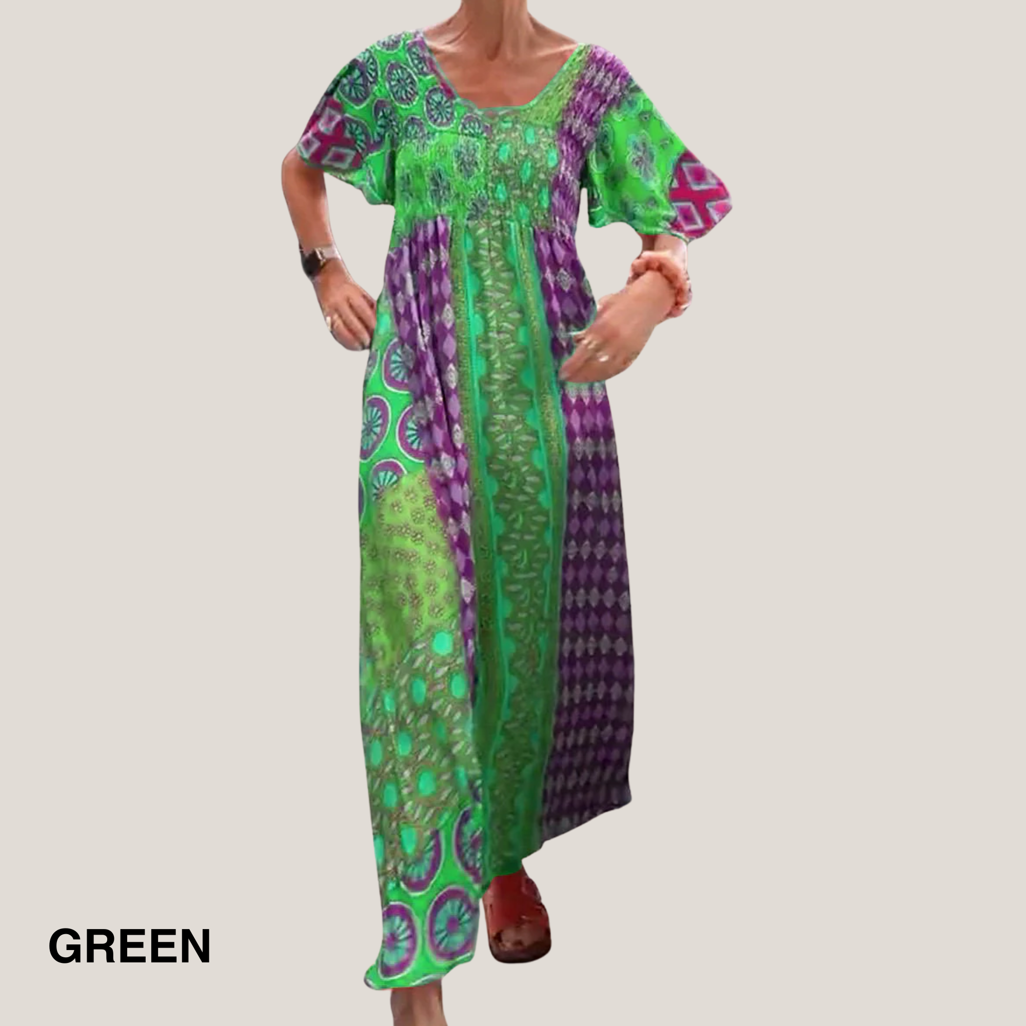 Women's Midi Dress Paisley Pattern