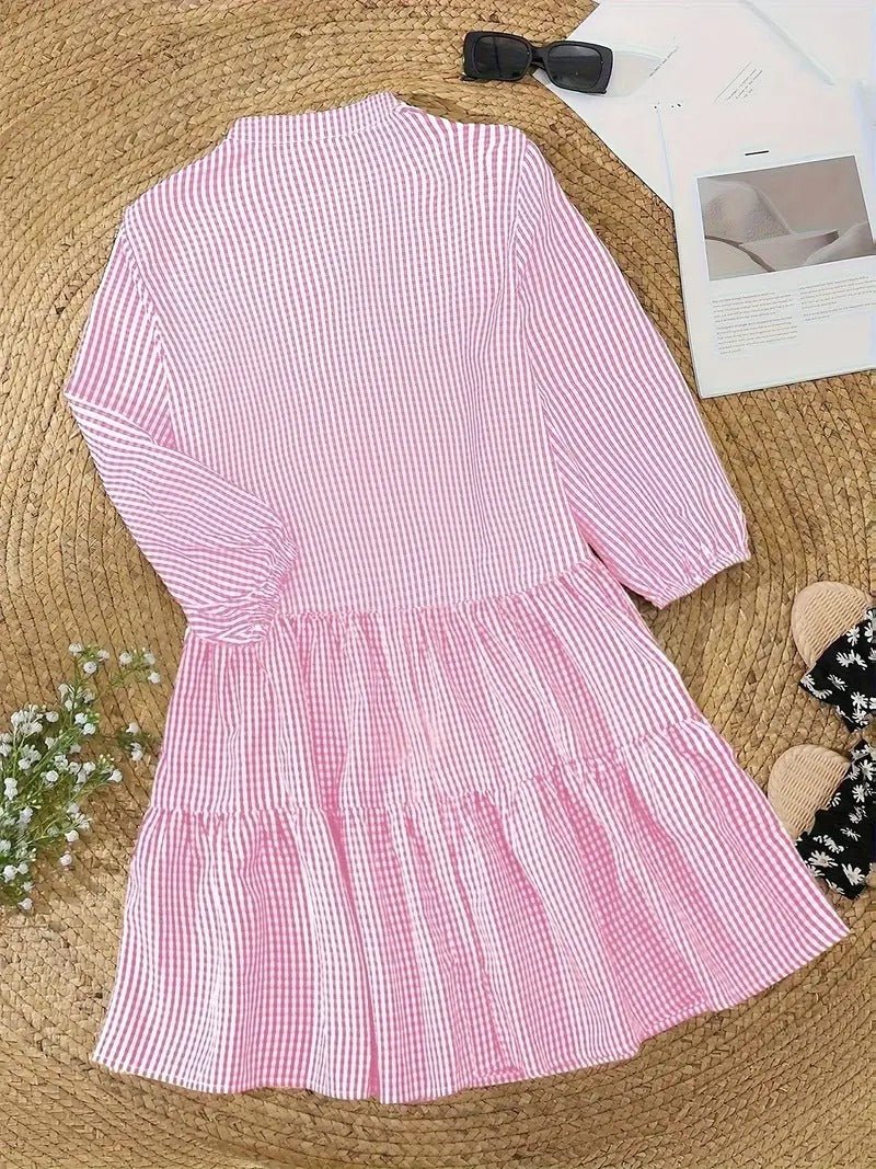 Dames Mini Jurk Ruitpatroon
