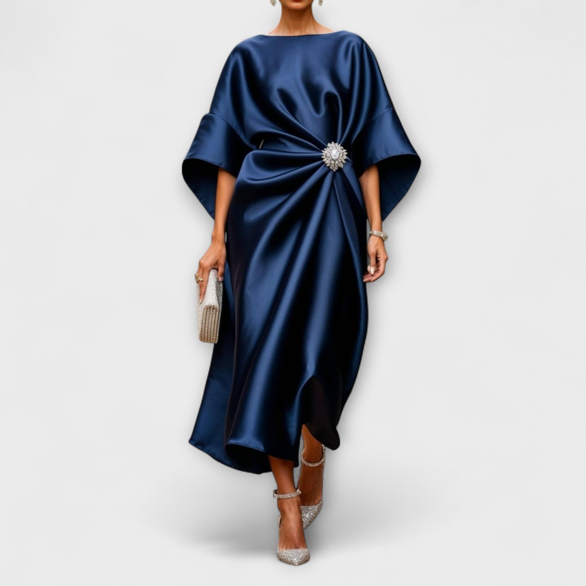 Women's Luxury Maxi Dress with Satin Sheen