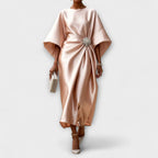 Women's Luxury Maxi Dress with Satin Sheen