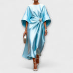 Women's Luxury Maxi Dress with Satin Sheen
