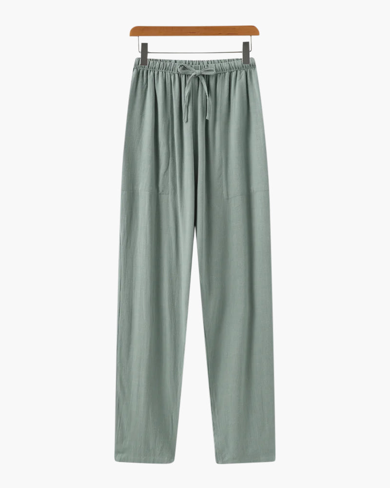 Heren Linnen Broek Lichtgewicht Relaxed Fit