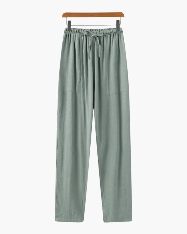 Heren Linnen Broek Lichtgewicht Relaxed Fit