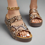 Dames Platform Sandalen met Kruisbandjes