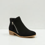 Dames Suède Enkelboots Met Ritssluiting
