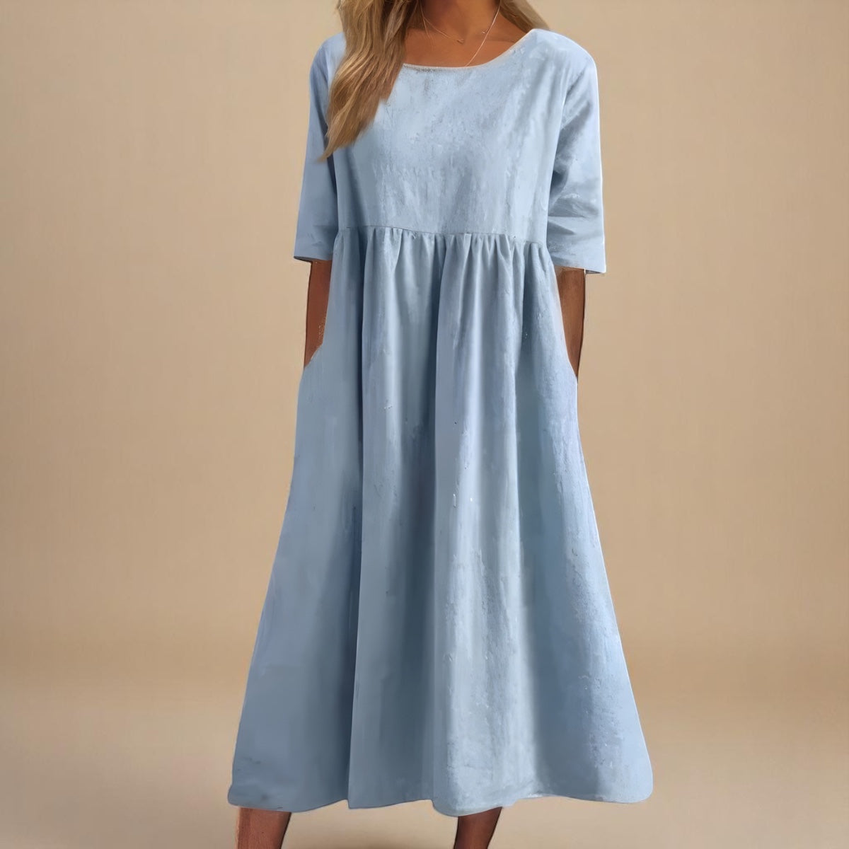 Dames Flatterende Midi Jurk