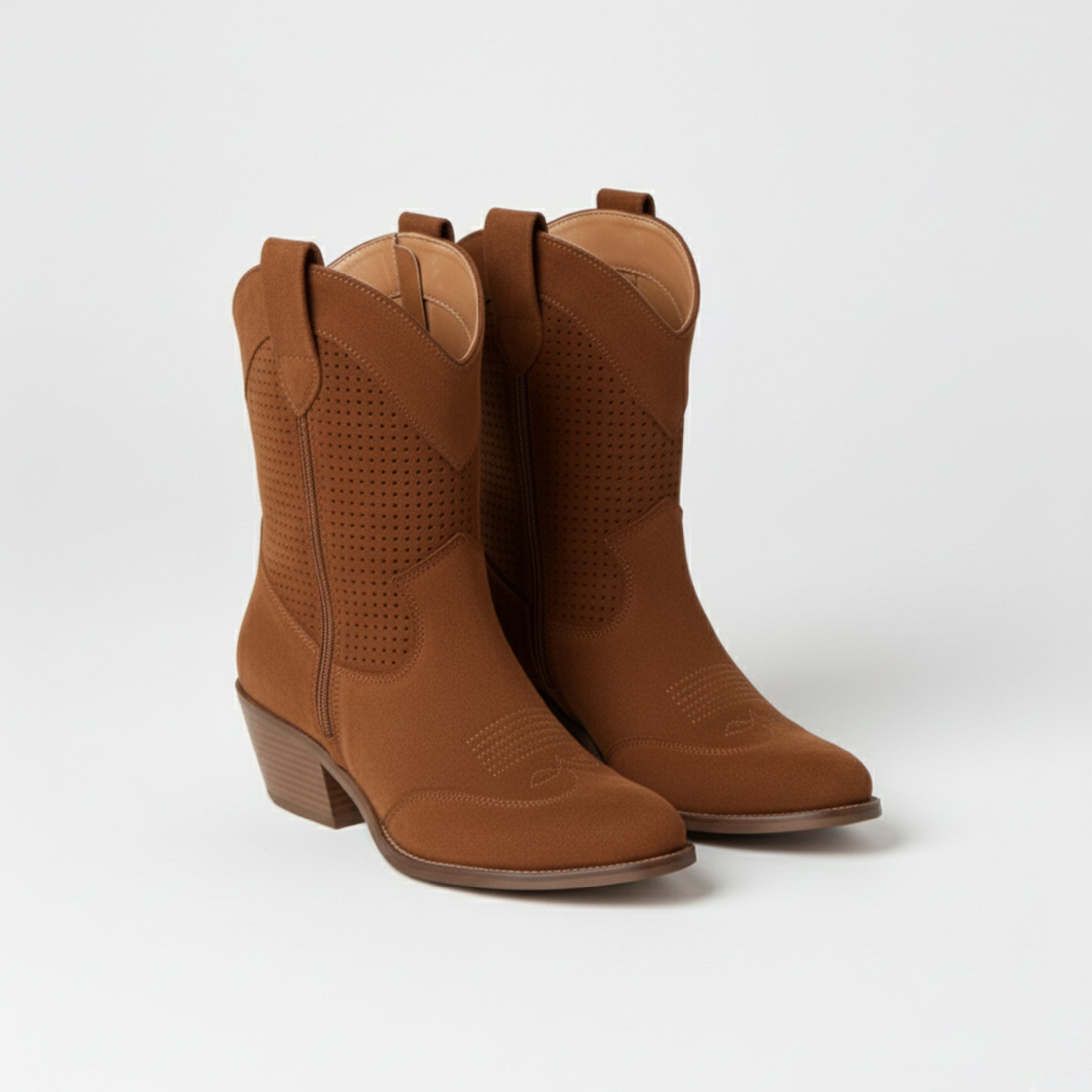 Women's Lace-Up Ankle Boots with Block Heel