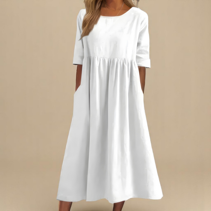Dames Flatterende Midi Jurk