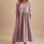 Dames Flatterende Midi Jurk
