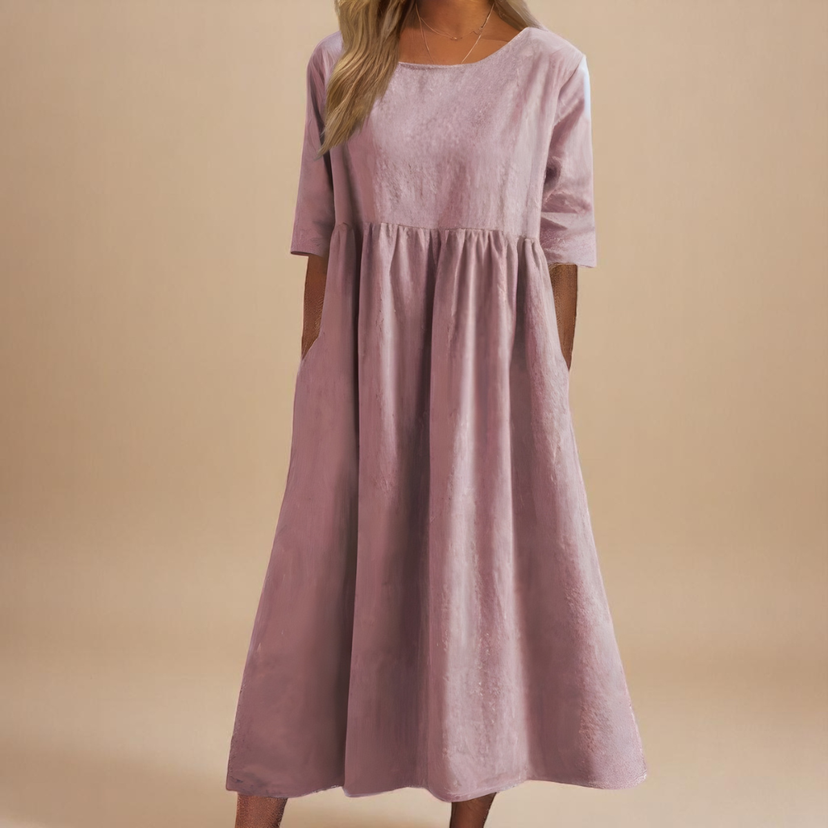 Dames Flatterende Midi Jurk