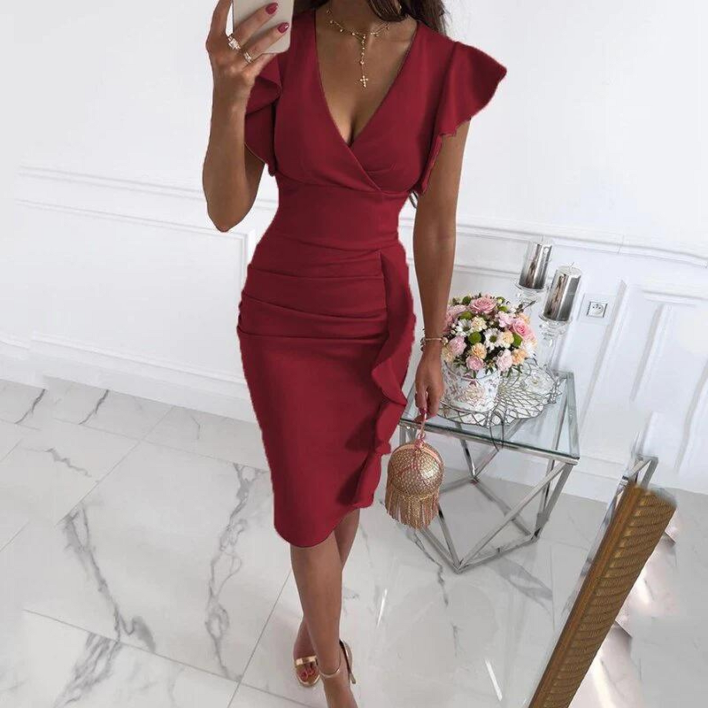 Beryl | Elegante V-hals Jurk