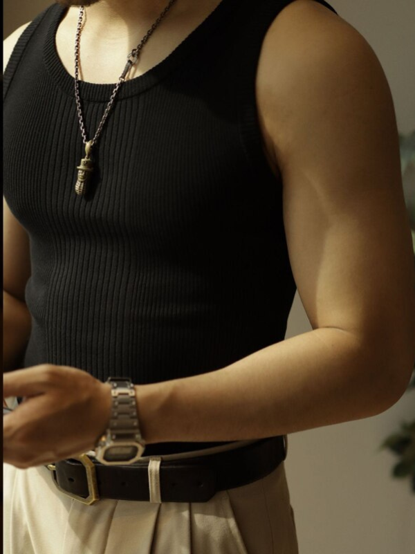 Heren Geribde Tanktop Montarello