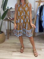 Dames Mini Jurk met Elegante V Hals