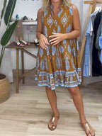 Dames Mini Jurk met Elegante V Hals