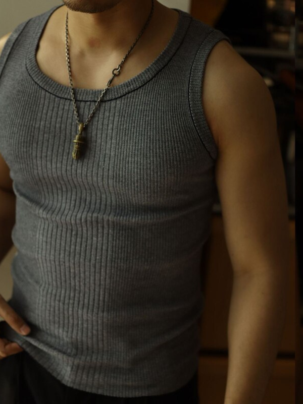 Heren Geribde Tanktop Montarello