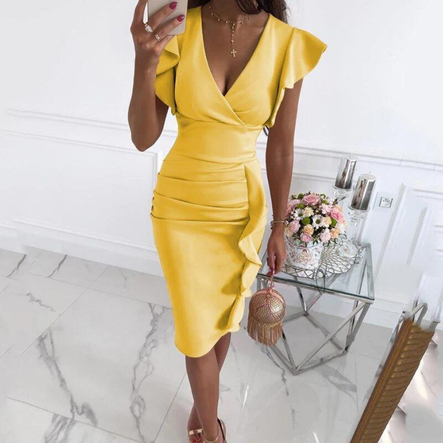 Beryl | Elegante V-hals Jurk