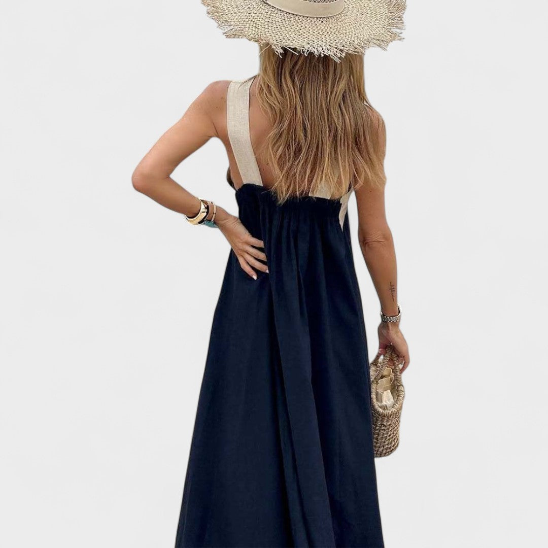Dames Maxi Jurk Kruishals