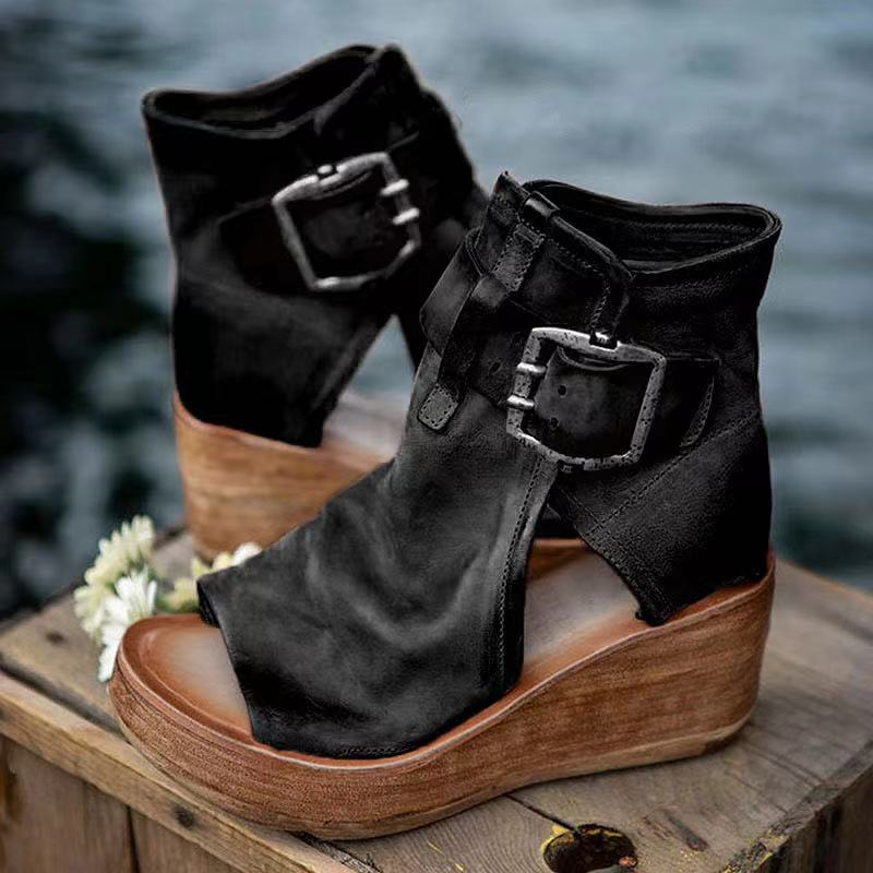 Dames Sleehak Sandalen met Gespband