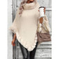 Carmen Poncho | Dames Winter Gebreide Poncho met Imitatiebont