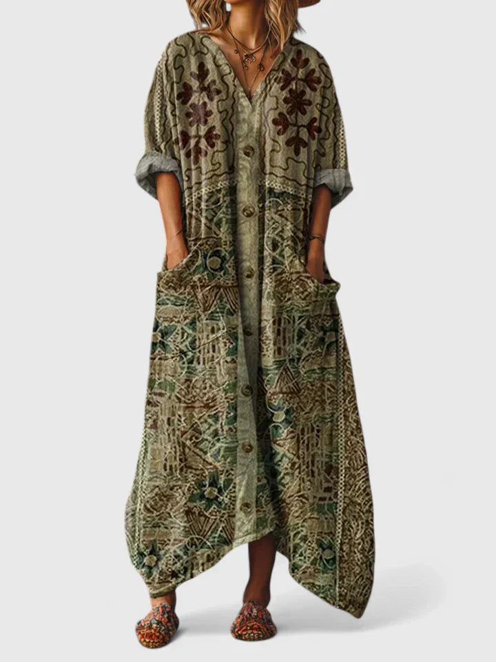 Dames Elegante Maxi Jurk Verfijnde Stijl