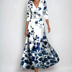 Dames Luxe Maxi Jurk Bloemenprint