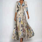 Dames Luxe Maxi Jurk Bloemenprint