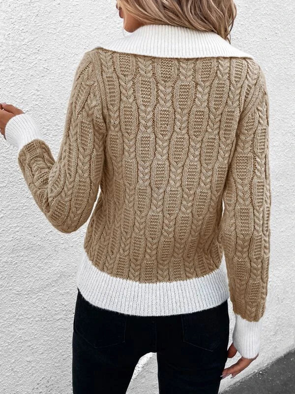 Yvanya Trui | Casual Gebreide V-hals Trui