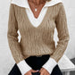 Yvanya Trui | Casual Gebreide V-hals Trui