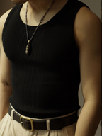 Heren Geribde Tanktop Montarello
