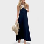 Dames Maxi Jurk Kruishals