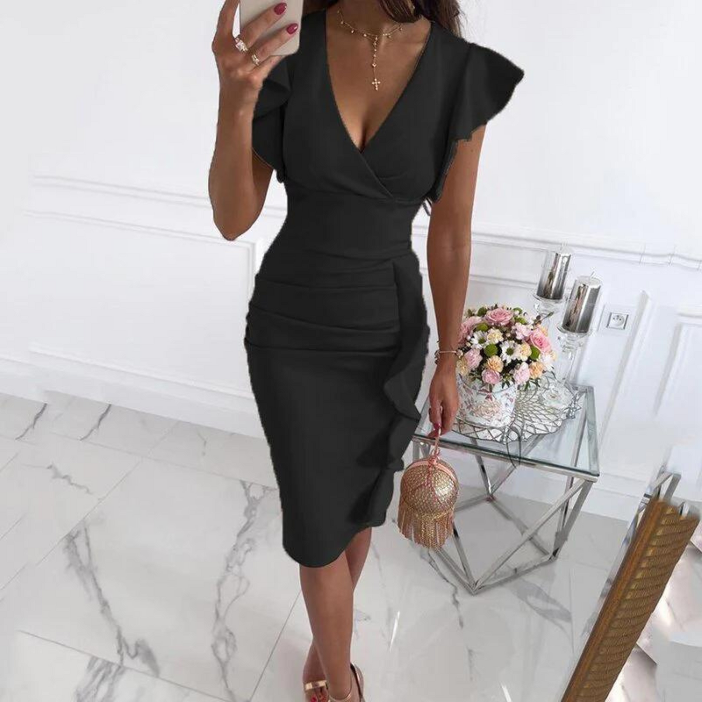 Beryl | Elegante V-hals Jurk