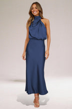 Dames Halter Jurk Maxi