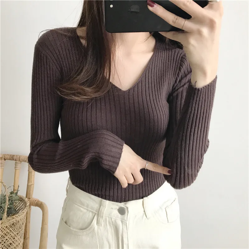 Yllona Trui | Slanke fit V-hals Trui