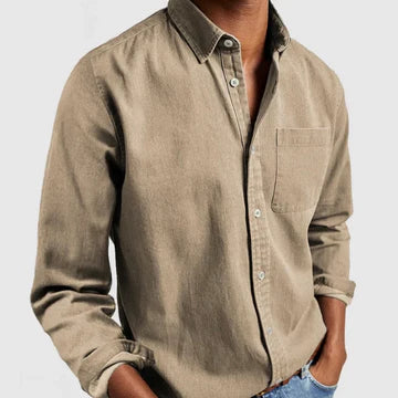 Lucian Overhemd | Heren lange mouw denim overhemd