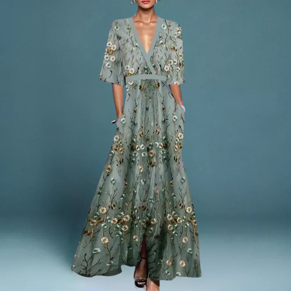 Dames Maxi Jurk met Bloemenpatroon