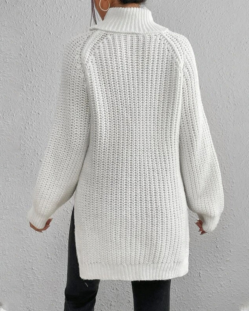 Valerie Jumper | Dames Herfst Gebreide Coltrui Jumper met Relaxte Pasvorm
