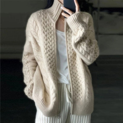 Willa Vest | Dames Winter Hoogsluitend Gebreid Cashmere Vest