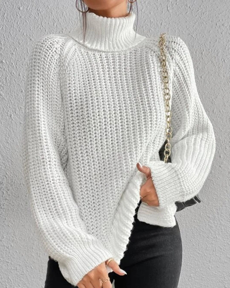 Valerie Jumper | Dames Herfst Gebreide Coltrui Jumper met Relaxte Pasvorm