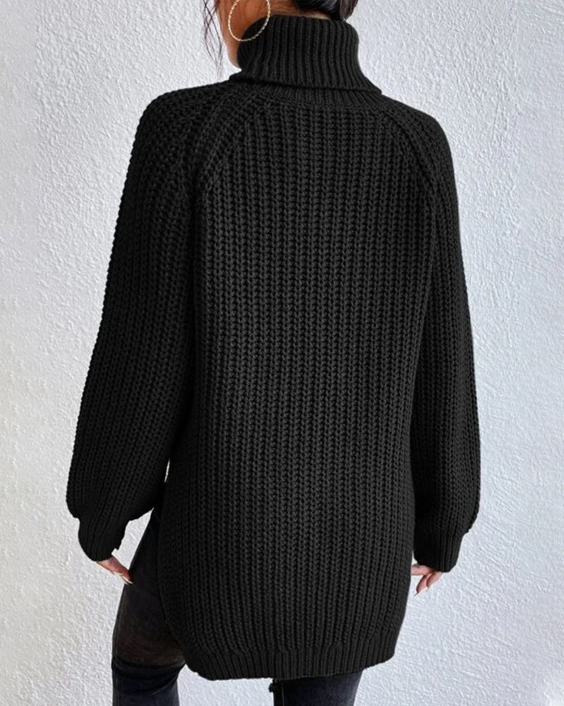 Valerie Jumper | Dames Herfst Gebreide Coltrui Jumper met Relaxte Pasvorm